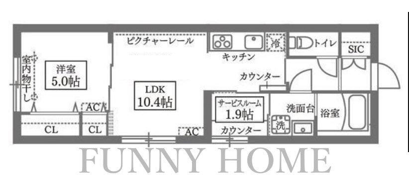 COCOCUBE GRANDE学芸大学(1SLDK/1階)の間取り写真