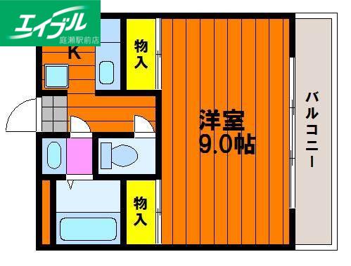 アメニティー伊島(1K/3階)の間取り写真