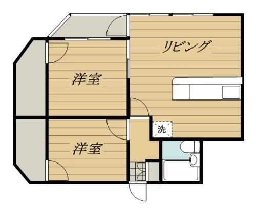 第12明智ビル(2LDK/6階)の間取り写真