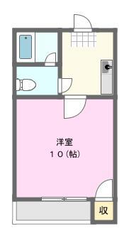 メゾンテシャン(1K/2階)の間取り写真