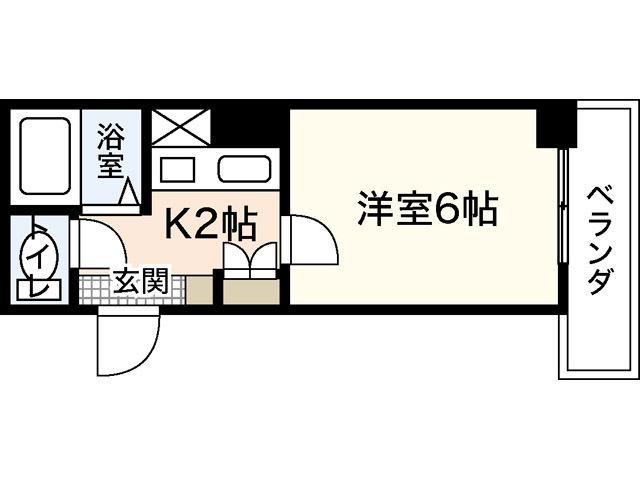 ディライト楠木(1K/5階)の間取り写真