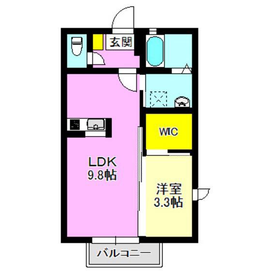 アルトピーノ(1LDK/2階)の間取り写真