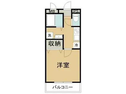 ラ・フォーレ24(1K/1階)の間取り写真