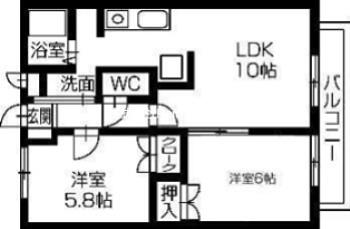 エクセレントK(2LDK/2階)の間取り写真