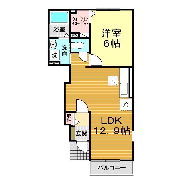 勇駿I番館(1LDK/1階)の間取り写真