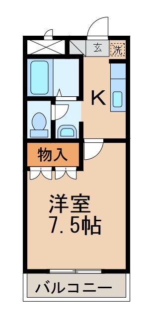 グレース和歌浦(1K/1階)の間取り写真