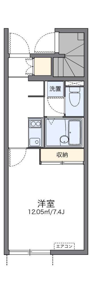 レオネクストタカス弐番館(1K/1階)の間取り写真