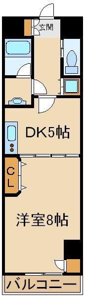 オーキッドレジデンス板橋(1DK/4階)の間取り写真
