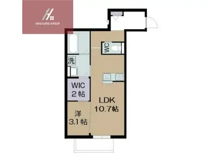 ADONISCOURTPARTII(1LDK/3階)の間取り写真