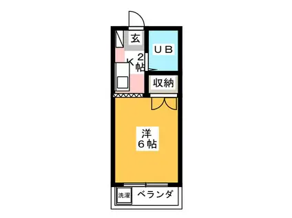 ファミールハイツⅡ(1K/1階)の間取り写真