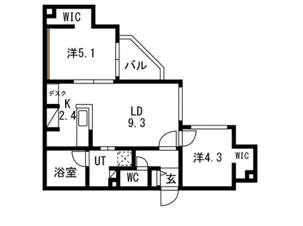 TERRACE SAKURA(2LDK/5階)の間取り写真