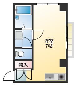 ウィステリアハイツ大久保(ワンルーム/3階)の間取り写真