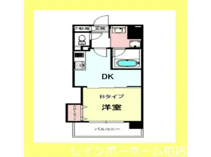 シーサウンド(1DK/4階)の間取り写真