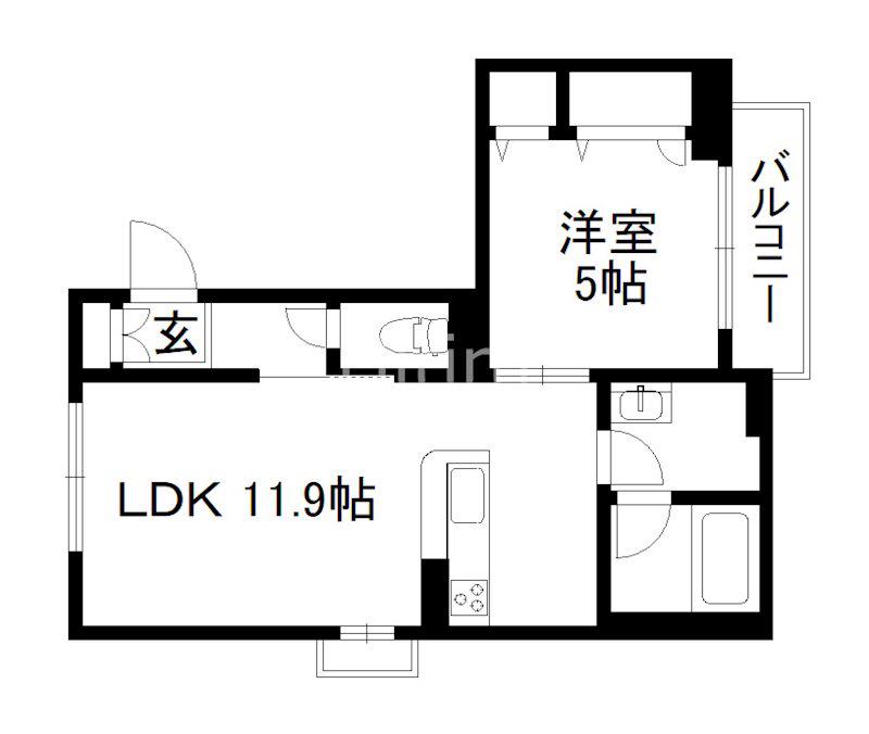 ミラージュ清水(1LDK/2階)の間取り写真