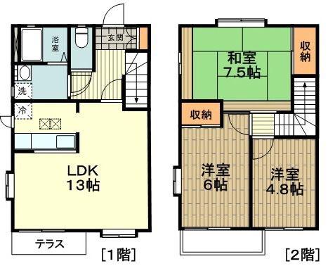 ストークヴィレッジABC(3LDK/1階)の間取り写真