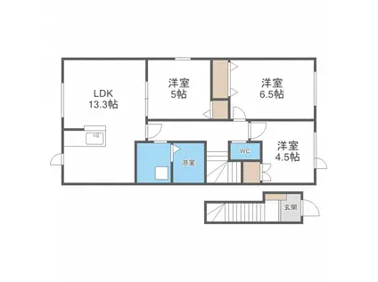 プランドール24(3LDK/2階)の間取り写真