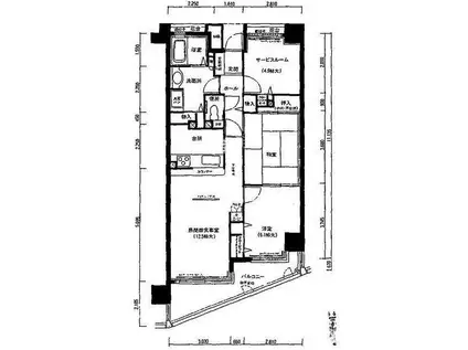 ヴェルクレート日比野(3LDK/3階)の間取り写真