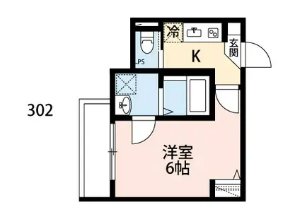 CRECIA常盤平IV(1K/3階)の間取り写真