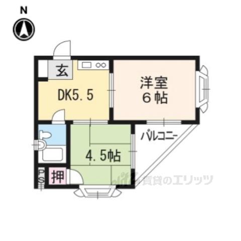 参番館山口(2DK/2階)の間取り写真