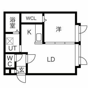 オーシャンプレイス南小樽(1LDK/2階)の間取り写真