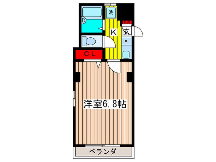 アイリス神谷(1K/2階)の間取り写真