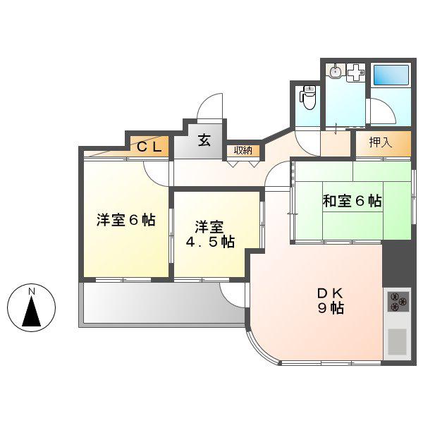 ANSWER 21(3DK/3階)の間取り写真