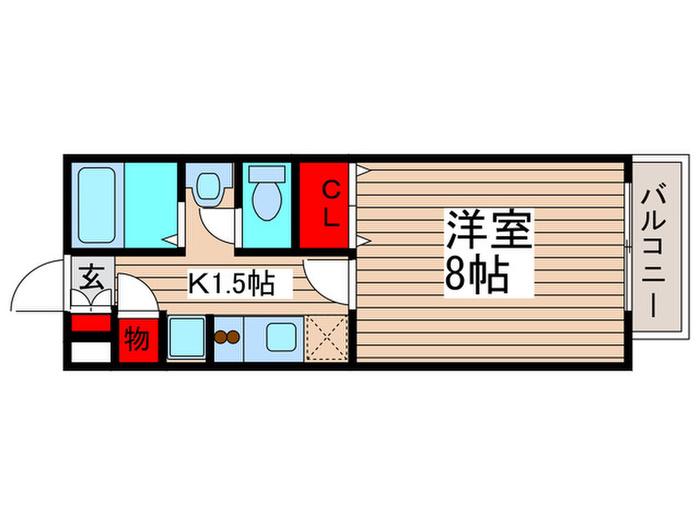 レスポワール(1K/2階)の間取り写真