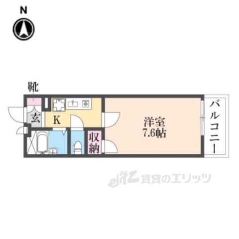 レオパレスWINDⅡ(1K/1階)の間取り写真