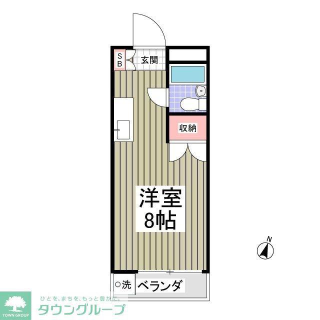 ホワイト・バレー(ワンルーム/1階)の間取り写真