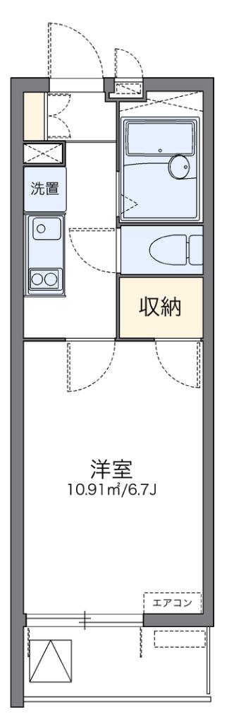 レオパレスライラック久が原(1K/3階)の間取り写真