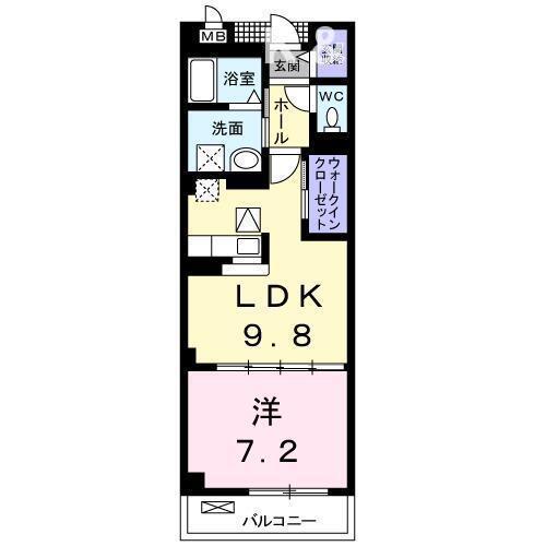 レジデンス アマーレ(1LDK/1階)の間取り写真