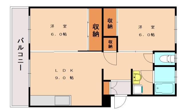 PONDMUM・KI(2LDK/4階)の間取り写真