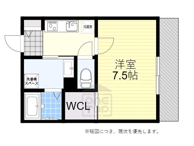 REGIES柴原阪大前2(1K/1階)の間取り写真