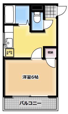 ハイツ山幸(1K/2階)の間取り写真