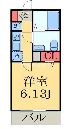 MIAM幕張(1K/2階)の間取り写真