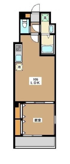 ミリアビタ船橋(1LDK/1階)の間取り写真