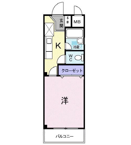 ラーニングキャッスル香A(1K/1階)の間取り写真