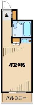 セザール登戸(ワンルーム/2階)の間取り写真