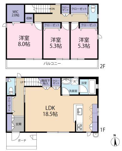 メゾン喜多見(3LDK/1階)の間取り写真