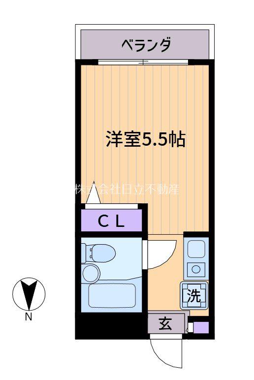 ウェイヴィ笹塚(1K/1階)の間取り写真