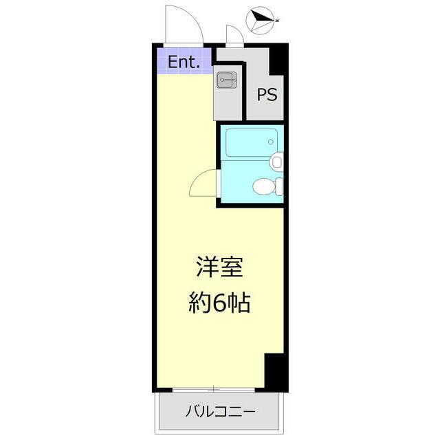 五反田ダイヤモンドマンション(ワンルーム/6階)の間取り写真