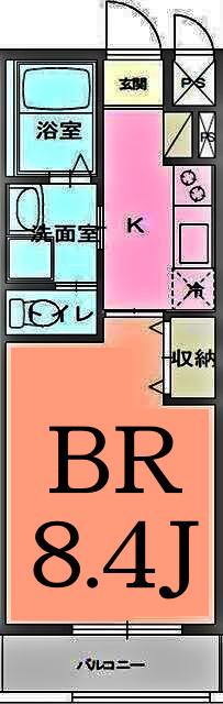 LA CURACION 戸塚(1K/2階)の間取り写真