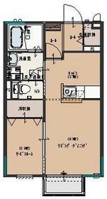 ルミナスA(1LDK/1階)の間取り写真