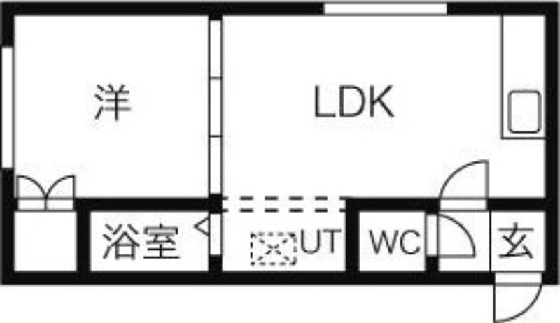  オプス北19条 (1LDK/4階)の間取り写真