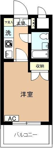 マイキャッスル三ツ境(1K/4階)の間取り写真