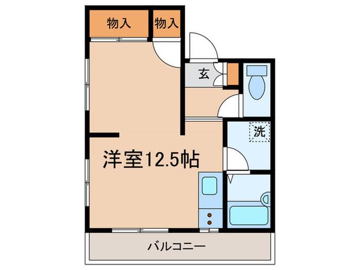 メゾン桜丘(ワンルーム/1階)の間取り写真
