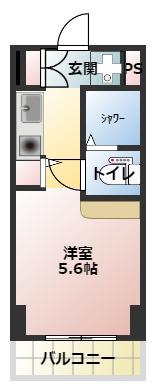 WE TSUDANUMA(ワンルーム/4階)の間取り写真