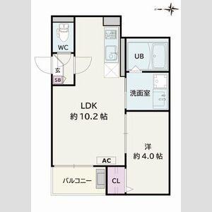 JACK SHOHOVII(1LDK/1階)の間取り写真