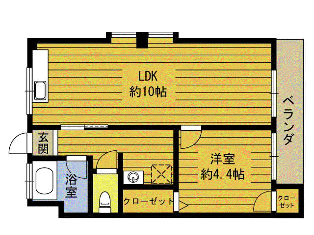 AP新栄(1LDK/1階)の間取り写真