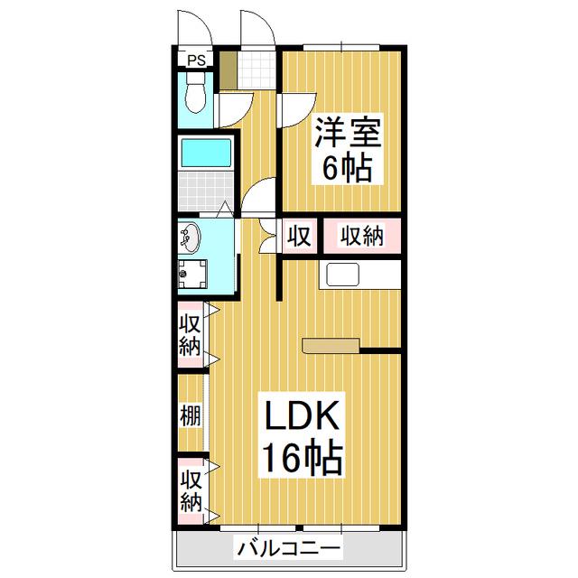 SURPLUS THREEハイマート明金A(1LDK/1階)の間取り写真